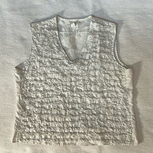 NWOT Dosa silk ruffle shirt size 3 eggshell color